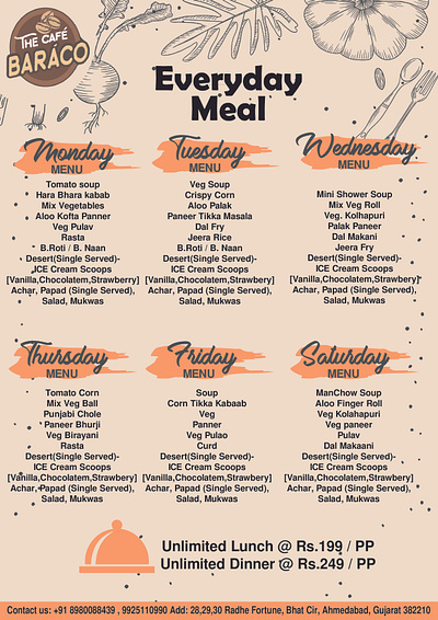 MENU branding design illustration logo vector