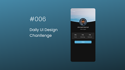 Daily UI #006 - User Profile dailyui ui user profile