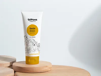 AllPaws - Pet care range packaging branding design graphic design hand drawn illustration logo packaging