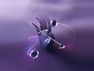 Out of the Chaos 3d animated animation c4d creation galaxy hand illustration loop nft universe