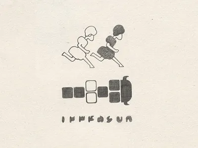 Character Design for an informational book black and white character illustration informational isotype