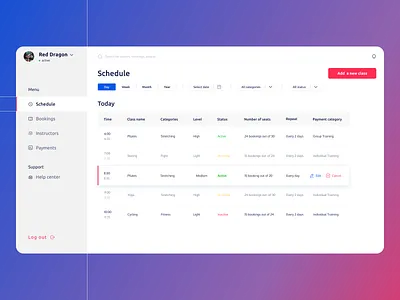 Personal account designer ui web