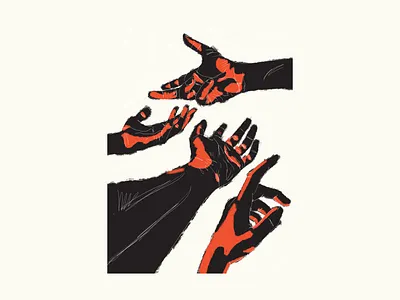 Hands digital art hands illustration painting