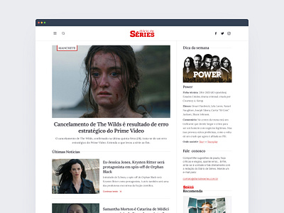 Website - Diário de Séries blog design news ui