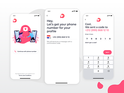 Dating App Concept app branding chat dating design dribbble illustration inspiration inspire logo message profile register registration setting sketch ui user ux web