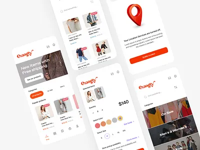 Craogty Ecommerce Mobile App UI ecommerce ui fashion ui mobile app ui ui ux