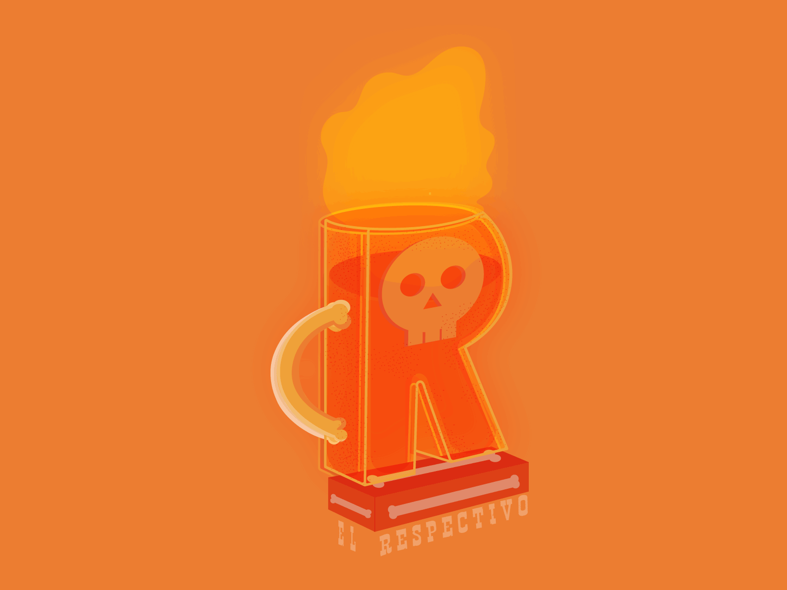 El Respectivo art branding coffee gif illustration