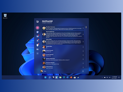 Notifications - Service Design Club's UI Marathon (Challenge 3) argentina challenge daily ui dailyui design notifications social media ui uiux user interface windows windows 11