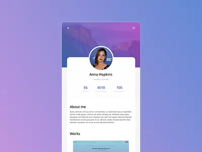 Profile Design | DailyUI app dailyui design mobile profile ui user