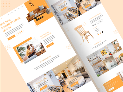 Landing Page Interior design house interior landing page ui ux