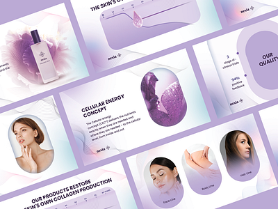 Elegant cosmetic presentation design advertising beauty branding care cosmetic design elegant google slides graphic design infographics powerpoint powerpoint presentation ppt presentation purple sales presentation slide slides