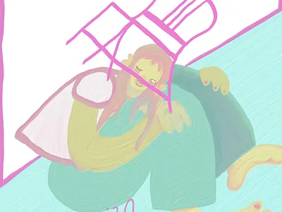 Balance adobe fresco art chair digital art illustration ipad pro oil paint brush paint painting pastel