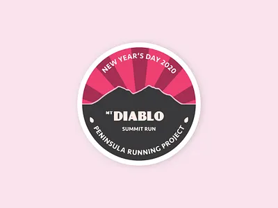 Mt. Diablo Summit Run design graphic design illustration running club sticker trail running