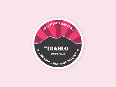 Mt. Diablo Summit Run design graphic design illustration running club sticker trail running