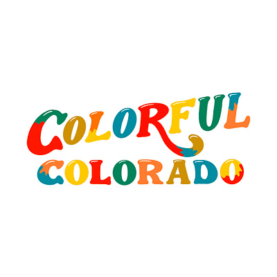 "Colorful Colorado" T-Shirt Design centennial state colorado colorful colorado design freelance design hand lettered hand lettering illustration lettering logotype mile high city typography