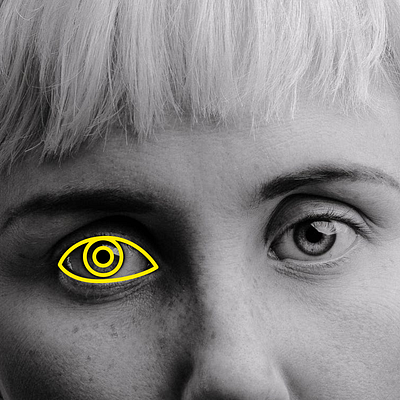 Observe art design eye girl graphic design illustration inspiration oberve observation watch