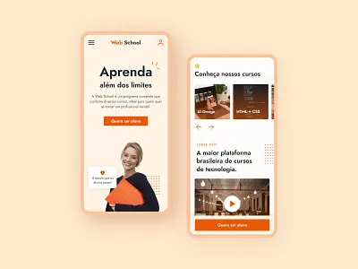 Web School - Mobile Studie app mobile mobile ui mobile web ui uiux web web school website