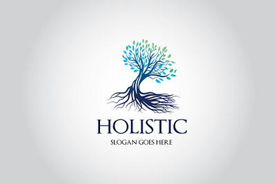 holistic logo app brain branding chiropractic commerce company design health holistic illustration logo media medical mental health monoline oak old tree tree vector vintage