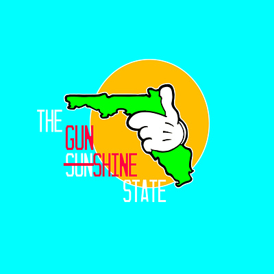 Gunshine State art design florida florida art graphic design gun gun art guns logo state art