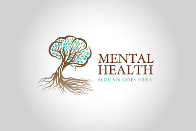 mental health beauty logo brain branding clinic commerce company design dna icon illustration logo medical mental health mind monoline neuro oak tree psycology tree logo vector