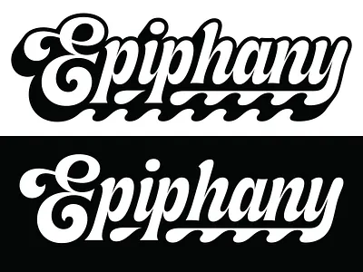 Epiphany current custom design juicy lettering logo logotype script type typography water