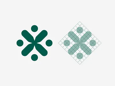 Flower - Abstract Logomark abstract logomark art brand identity branding circle floral flower geometric geometry grid system human logo design mark modern plant rose shapes simple spring symbol