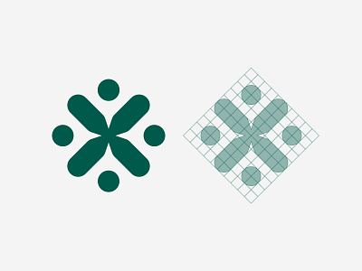 Flower - Abstract Logomark abstract logomark art brand identity branding circle floral flower geometric geometry grid system human logo design mark modern plant rose shapes simple spring symbol