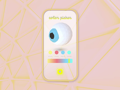 Color Picker 2d 3d animation app c4d color color picker dailyui eye gradient icon illustration isometric low poly metaverse motion graphics retina scan ui virtual