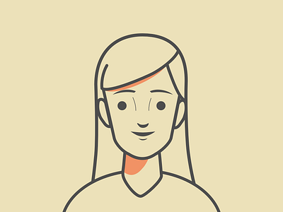 Character design #2 - Line Style avatar character clean design girl illustration line line style outline simple