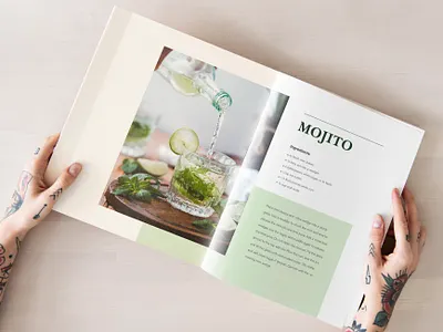 A straight-forward and minimalistic recipe copy designed animation animation 2d branding brandingagency brandingdesign character design food graphic design illustration illustrator logo magazinedesign menucard menudesign mojito motion graphics productbranding ui vector