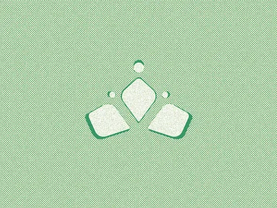 Crown mark abstract branding crown geometric halftone icon logo mark vector