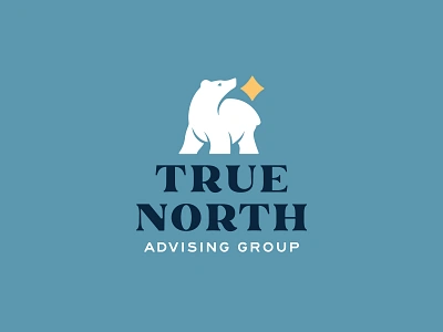 True North Advising Group Branding! adivising bear branding business cards color scheme colorful group leadership logo military polar bear polaris star true north tshirt