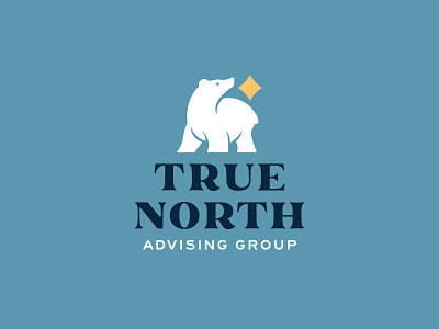 True North Advising Group Branding! adivising bear branding business cards color scheme colorful group leadership logo military polar bear polaris star true north tshirt