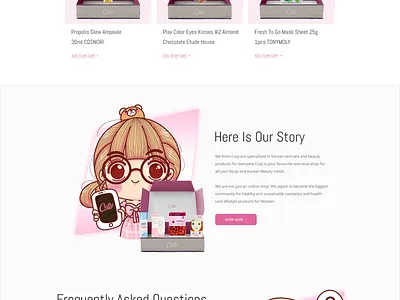 Design a Homepage for Korean Beauty Company beauty clean cosmetics koreancosmetics minimalist modern simple web page