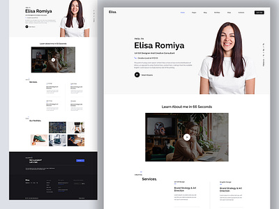 Elisa - Portfolio Landing Page agency banners blog elementor pro marketing marketing template kit mobile marketing social marketing social media social media services social network store