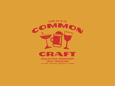 Common Craft Apparel Design beer branding brewery cocktails craft distillery illustration independent logo retro wine