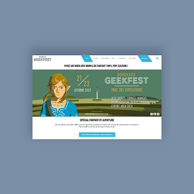 Bordeaux Geekfest project design illustration link logo ui ux web zelda