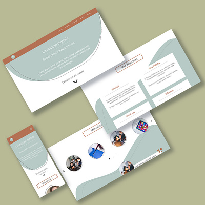 Social Media Management Website branding design illustration ui ux web