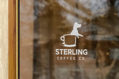 Sterling Coffee Co. — Brand & Identity beagle brand mark branding brown cafe coffee coffee shop creative dog logo logo mark off white pup shop shop brand store vintage