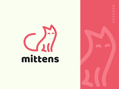 Rebound Shot: Mittens Cat Logo brand branding cat cat logo cute cute cat design doodle drawing dribbble illustration kitten logo mitten mittens pink pink logo typography ui vector