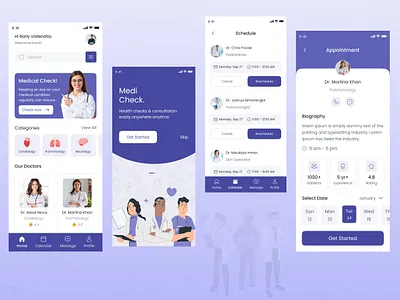 Doctor Appointment Booking Mobile App - UI/UX Design doctor appointment app mobile app mobile app design uiux design