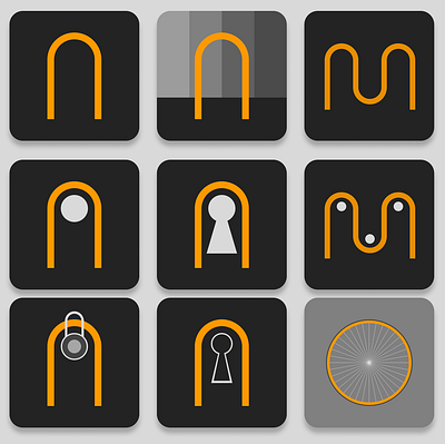 ULock - A Bike App Icon study app app icon bike lock bike rack bikes branding design graphic design logo orange safety ui ui design
