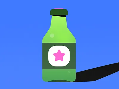 A bottle of Heineken beer bottle e commerce foodtech minimalism products stylization