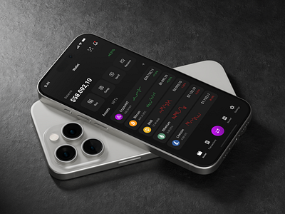 Crypto Wallet • Mobile App app application balance black buy crypto dark market mobile modern nft notification receive send settings swap ui ux wallet