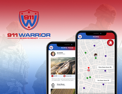 911 Warrior android android app app development design graphic design ios app logo ui ux