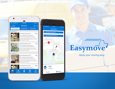 Easymove android app app development design graphic design ios app logo ui ux