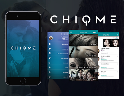 Chiqme - Salon Booking Application android app app development design graphic design ios app logo ui ux