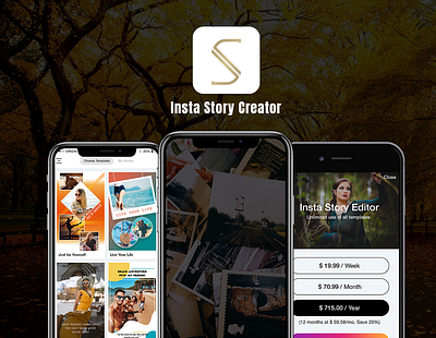 Insta Story - Photo Editing Application app development design graphic design ios app logo ui ux