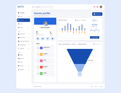 Dashboard: Doctor profile dashboard design doctor doctor profile productdesign ui uiux ux