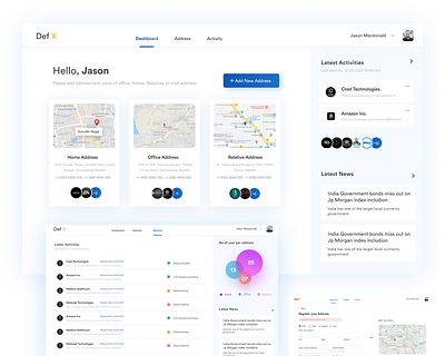 Address Web application - Define X address mapping motion graphics web application web ui web ux